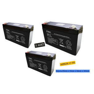 TTEC 6V 12Ah Akü 3 Adet TTEC 6V 12Ah Akü 3 Adet